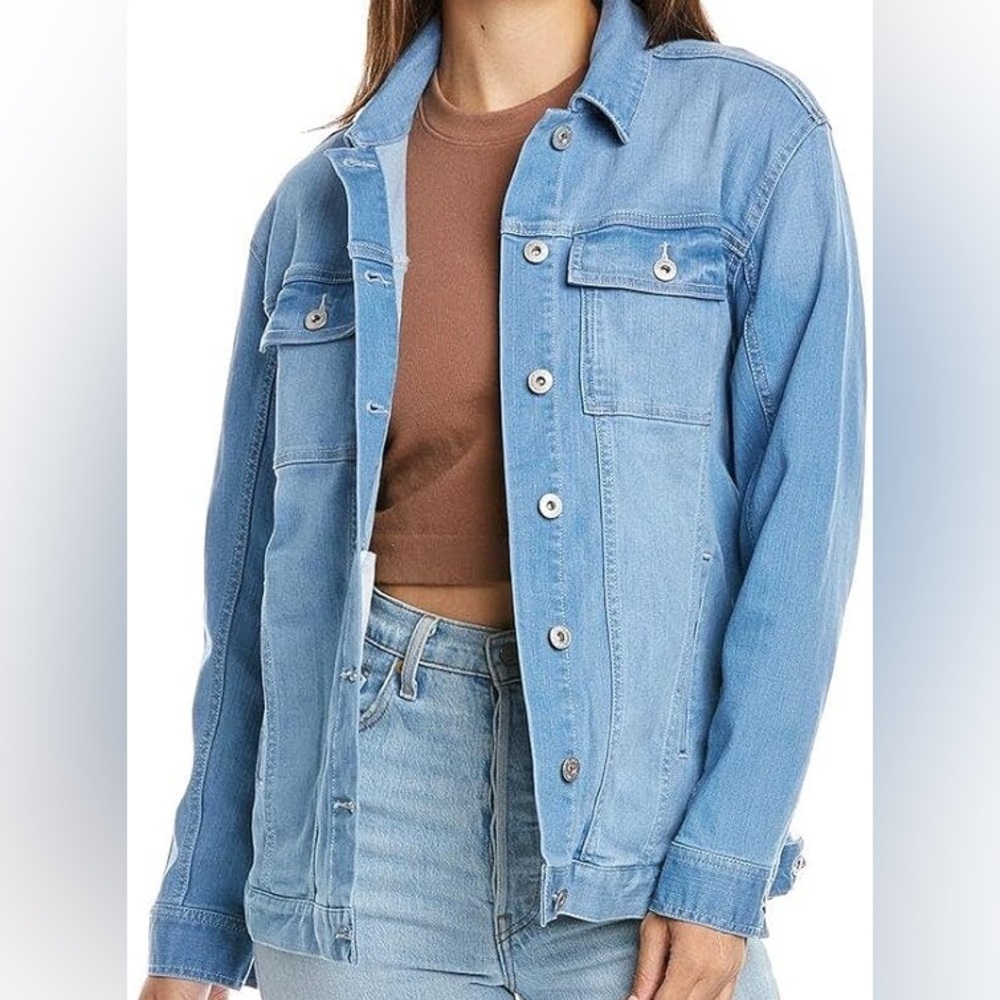 Vince Camuto Classic Trucker Denim Jacket‎ Womens XXL Blue Artic Surf NWOT